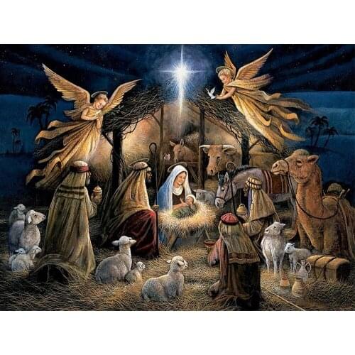 Canvas Size 5d DIY Diamond Painting Full Square/Round Angels Evening Diamond Embroidery Mosaic Portraits Animals Home Decor