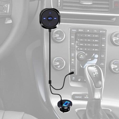 Handsfree Bluetooth Car Kit Cigarette lighter Magnetic Base MP3 player A2DP 3.5mm AUX Audio Music Receiver Adapter USB Charger