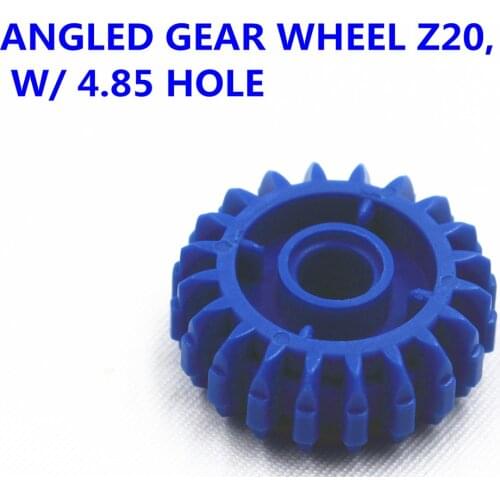 MOC Technic 10pcs Technic ANGLED GEAR WHEEL Z20, W/ 4.85 HOLE compatible with lego MOC6224999