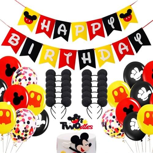 Mickey Mouse Party Supplies 1st Birthday Mickey Mouse Party Decorations Mickey Party Banner Door Hanger Birthday Party Supplies