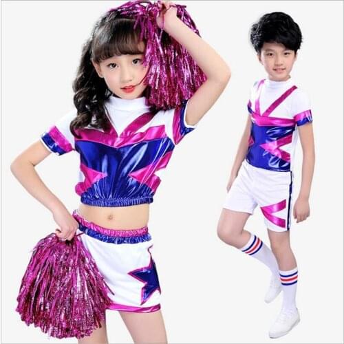 New Childrens Football Baby Clothing Cheerleading Apparel Group Dance Costumes Cheerleading Stage Performance Clothing