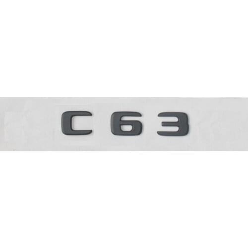 Newest Matte Black ABS Rear Trunk Letters Badge Badges Emblem Emblems Decal Sticker for Mercedes Benz C Class C63 AMG 17-19