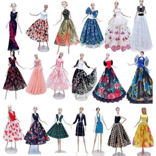 1/6 BJD Doll Clothes Fashion Floral Lace Dress Outfit For Barbie Clothes Shirt Skirt Princess Party Gown 11.5" Dolls Accessories