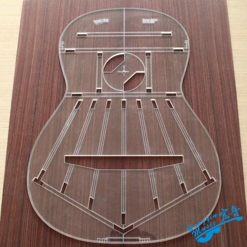 Famous Guitar Transparent Acrylic Template Guitar Making Molds Appearance Sound Hole Sound Beam Location Map