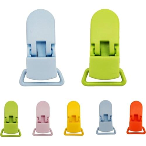 Multicolor 5pcs/lot 20mm Plastic Baby Pacifier Clips Transparent Pacifier Clips Soother Holder for Baby Pacifier Nipples Holder