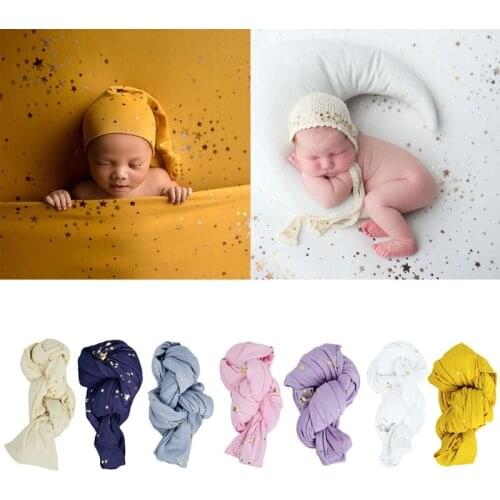Newborn Photography Props Blanket Baby Swaddling Starry Wrap Sleeping Bag Backdrop Infants Photo Shooting Accessories