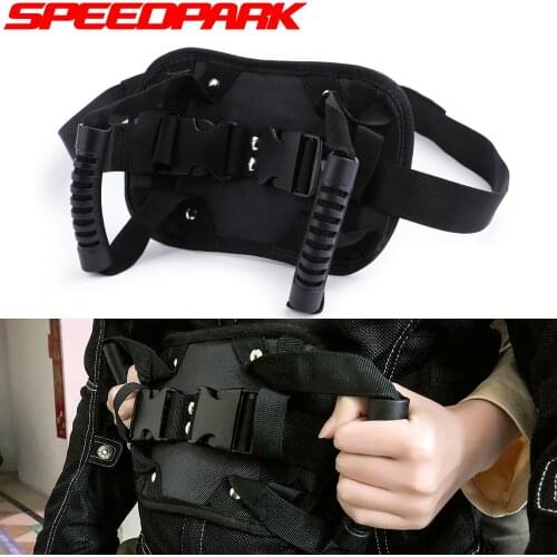 Motorcycle Safety Belt Passenger Handle Safety Universal Waist Grip Rope For ATV SUV, Motorboat Snowmobile Electric Vehicle