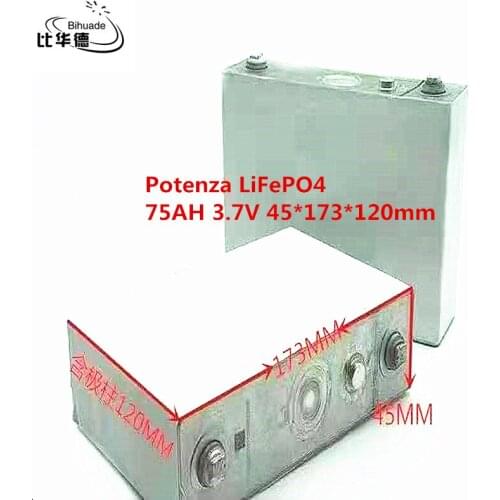 LiFePO4 power 75AH 3.2V 45*173*120mm equipped with outdoor suitable for electric forklift, RV energy storage, on-board powe