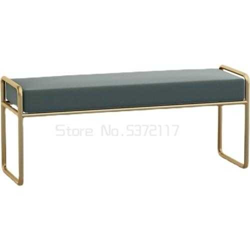 Nordic simple iron shoes stool household light luxury bed end stool sofa bench makeup stool leisure stool