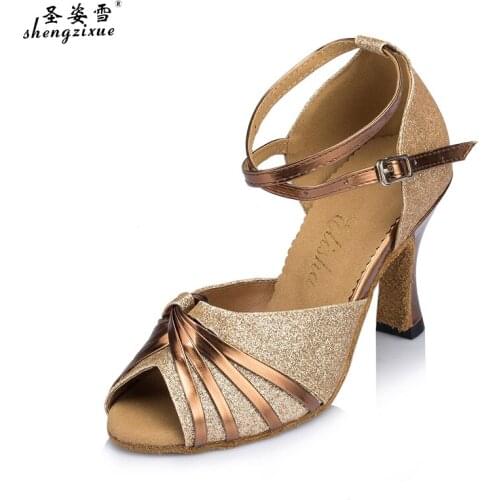 WUXIJIAO Brand Latin dancing with adult shoes shoes Soft bottom high companionship with square dance shoes