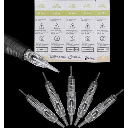 Permanent Makeup Tattoo Cartridge Needles 5RM Microblading Eyebrow Lip Tattoo Cartridge Needles For Tattoo Machine Kit Airst