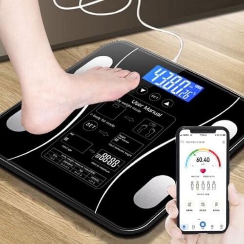 Bluetooth Body Fat Scale BMI Scale Smart Electronic Scales LED Digital Bathroom Weight Scale Balance Body Composition Analyzer