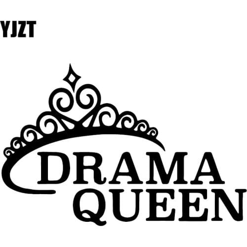 YJZT 16.8X11.2CM DRAMA QUEEN Personality Window Decal Car Sticker Decoration C25-1199