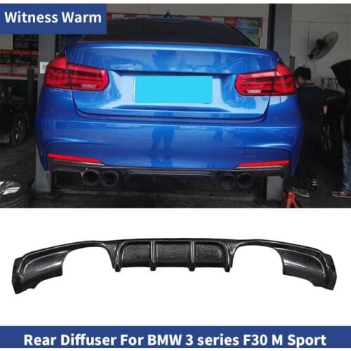 Rear Bumpers Diffuser carbon fiber Bumper Diffuser Sport Lip For BMW F30 328 330i 335i 340i MT Sport Bumper 2012-2018