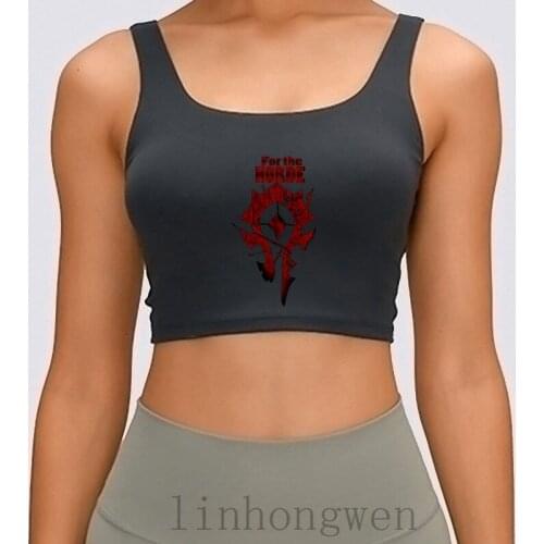 Character Great Crop Top 100% Cotton Summer Style Women Tank Top For For The Horde Crop Top Graphic Big Sizes Cheap