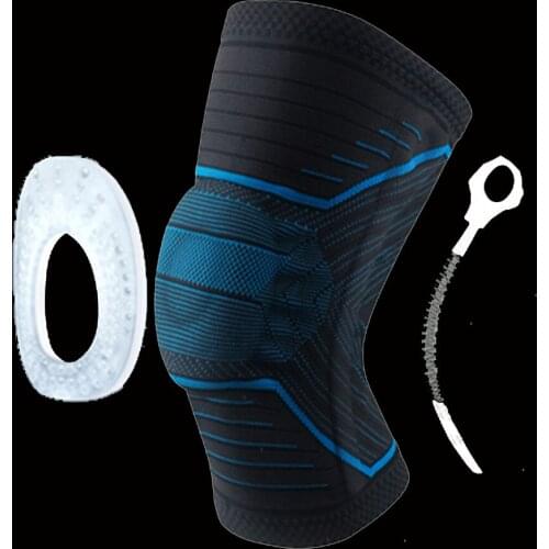 1 Pcs Knee Pads Silicone Spring Sports Outdoor Basketball Protective Meniscus Leg Cover Running Fitness Squat Knee Protector