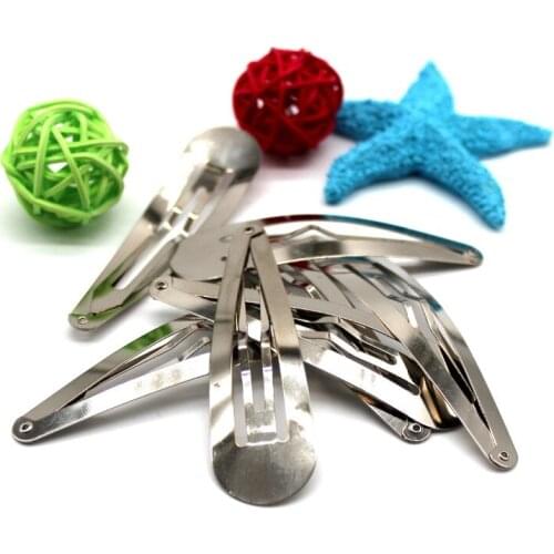 10 PCS Water Drop Hairpin 80 MM Metal Craft Bow Headwear For Women Bows DIY Accessories