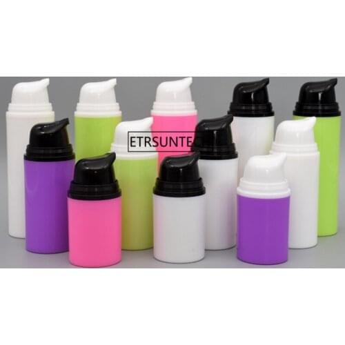 100pcs 15ML 30ML 50ML Airless Pump Bottle For BB Cream Airless Lotion Pump Vacuum Bottle Airless Pump Cosmetic Contianer F3506