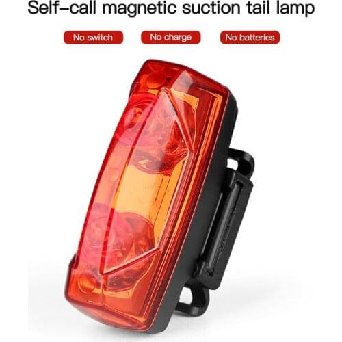 2021 New Self-coming Electromagnetic Bicycle Taillight LED Waterproof Night Riding Safety Rear Light Cycling Bike Accessories