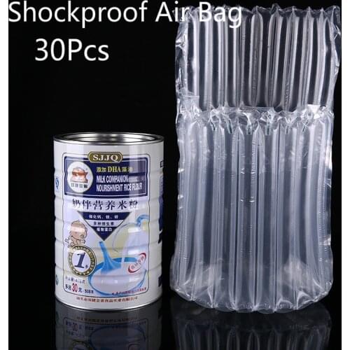 30pcs/Lots Shockproof Air Bag Packaging Bag Buffer Filled Bag 10 Column Barrel Milk Powder/Rice Noodle Bag Inflatable Air Packag