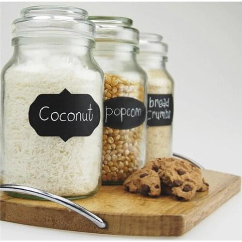 32pcs/set Black Chalkboard Chalk Board Stickers Blackboard Labels Craft Kitchen Jar Organizer Label Shop and Home Decor