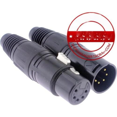 5 pcs XLR Male Female Connector 5 Pin XLR Microphone Audio Connector Plug