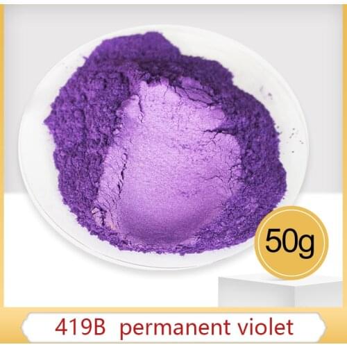 50g Type 419B Purple Pearl Powder Pigment Acrylic Paint for Crafts Arts Automotive Paint Soap Dye Co