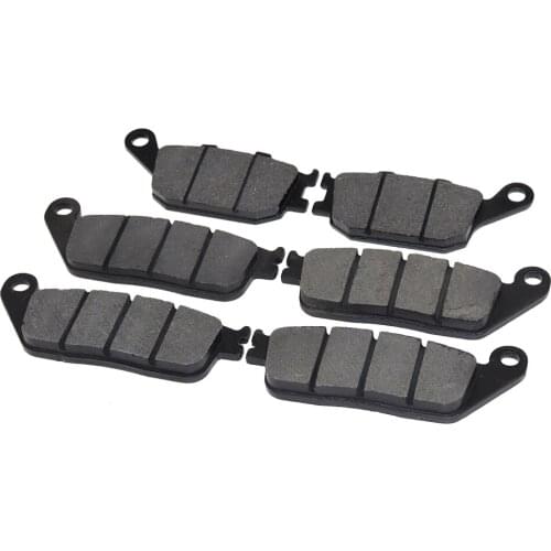 6pcs/set Motorcycle Semi-Metallic Front & Rear Brake Pads For Kawasaki Z750 Z750S Z 750 Z 750S 2007-later
