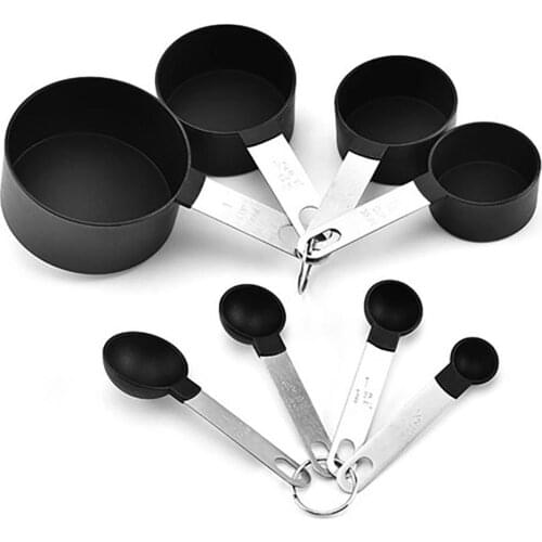 8Pcs/Set Stainless Steel Handle Measuring Spoons Baking Cooking Scale Scoop