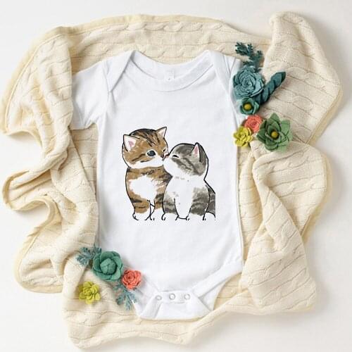 Short Sleeve Baby Summer Romper Home Casual New Born Girl Baby Bodysuits Korean Harajuku Baby Clothes for Twins Boy and Girl