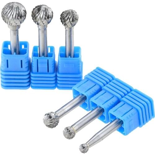 1Pcs D-head Tungsten Carbide Alloy Rotary File Tip Burr Mold Grinder Abrasive Drilling Milling Engraving Bit 6mm-16mm