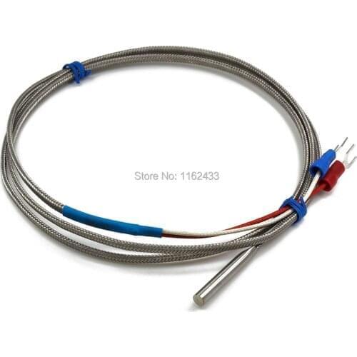 FTARP02 K E type 1m high temperature resistance metal screening cable polish rod probe head thermocouple temperature sensor