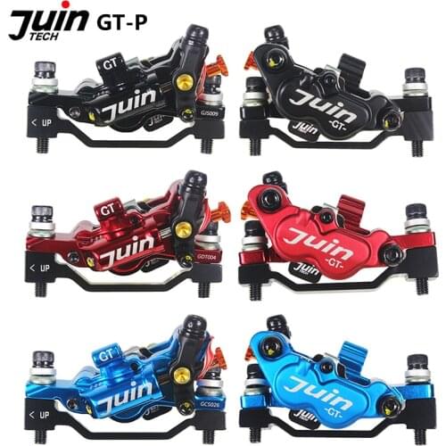 Juin Tech GT-P Hybrid Hydraulic Road Disc Brake Set Ultralight Bicycle Disc Brake Caliper 4 Pistons Road Bike Brake Caliper