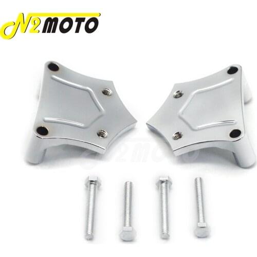 Chrome Motorcycle 1.25"/ 1-1/4" Front Fender Spacer Mudguard Brackets Spacers For 21" Harley Touring 1984-2013 Lowers 1993-2013