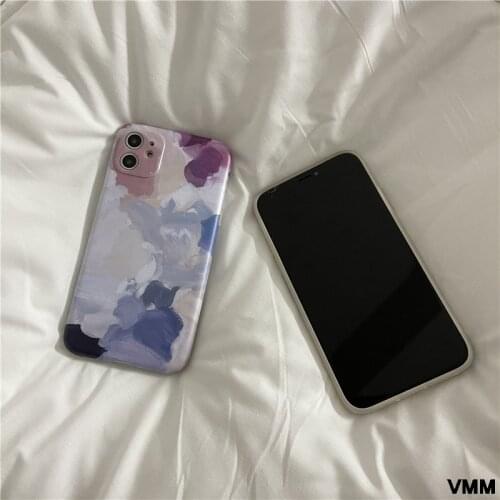 Korea Stlye Oil Painting Case for Iphone 12 Mini 11pro Mobile Phone Case for X Se 2020 Max Plus XR Cover