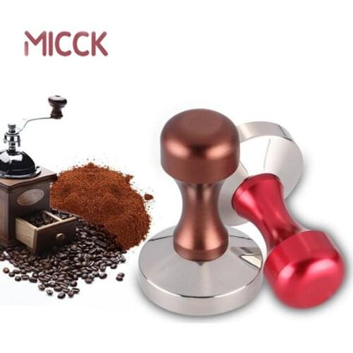 MICCK Coffee Tamper Stainless Steel 51mm/57mm/58mm Espresso Extraction Barista Tools For Kitchen Coffee Accessories Coffee Beans