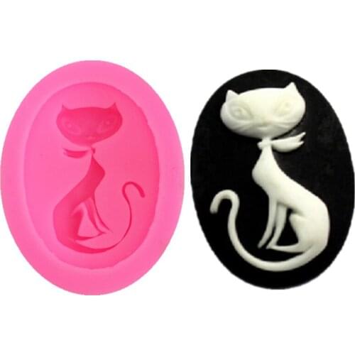 Cute Cat Silicone Cake Mold Fondant Mold Baking Silicone Cake Mold Soap Chip Soap Mold