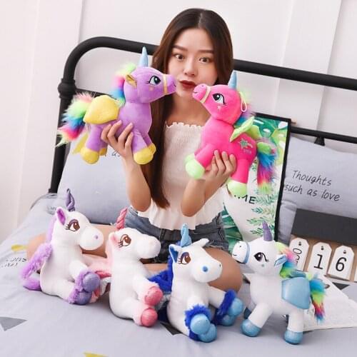 Soft Rainbow Unicorn Plush Toy 28 cm Adorable Plush Unicorn Stuffed Animal Unicorn Plush Toys Brand For Children