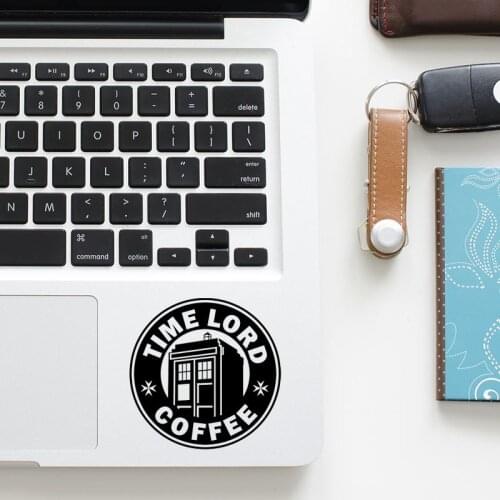 Time Lord Coffee Trackpad Decal Laptop Sticker for Macbook Pro 16" Air Retina 11 12 13 14 15 inch Mac Book Skin Notebook Decor