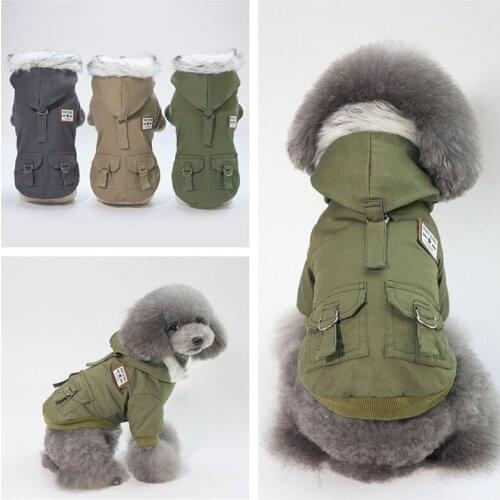 Wholesale pet dog clothes pet supplies 2018 autumn winter clothing new hoodies fashion handsome cotton coat small dog clothes