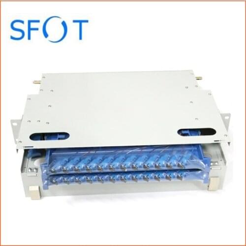 Fiber Optic 24 Core ODF Box. With 24pcs SC adapters and Pigtails