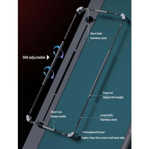 Adjustable Shockproof Stainless Metal Bumper Case For ASUS ROG 5 5G ROG 3 ROG2 Case ROG Phone 5 Cover