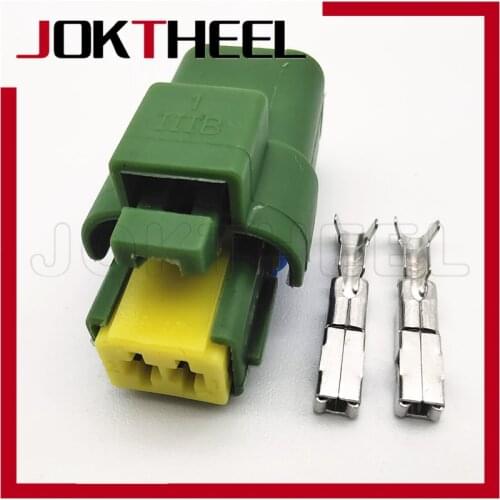1-20sets green FCI 2 pin 1.5mm female waterproof connector Water temp sensor headlight plug for Peugeot Citroen 211PC022S5049