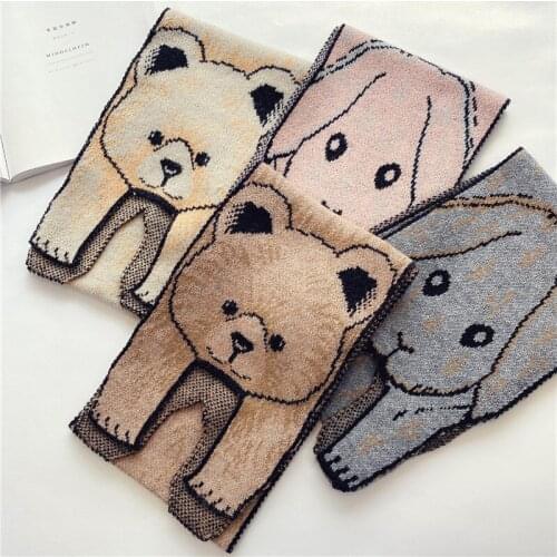 2020 Kids Boys Girls Scarf Winter Warm szalik Children Scarves Cute Cartoon Animals Long Knitted Scarf шарф детский Accessories