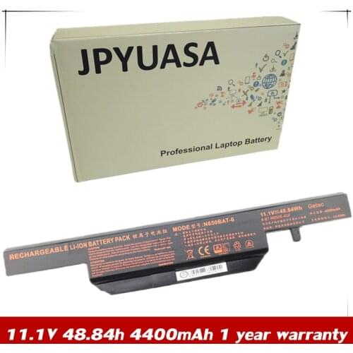 7XINbox 11.1V 48.84h 4400mAh Replacement Laptop Battery For Clevo N650BAT-6 6-87-N650S-4UF1 6-87-N650S