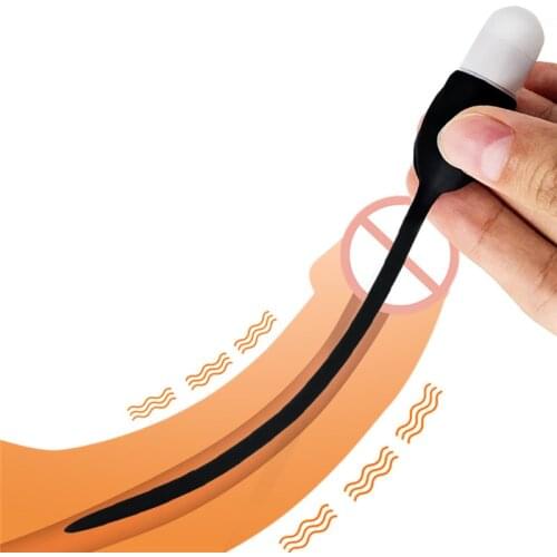 Penis Plug Vibrator Urethral Catheter Dilatator Sounds Sex Toys For Men Male Penis Insert Device Silicone Bullet Vibrator