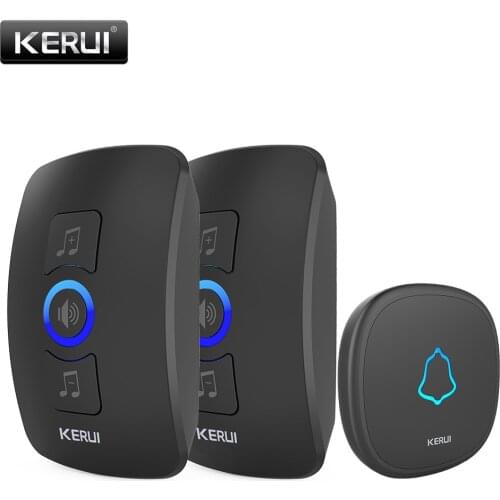 Waterproof KERUI32 Songs Touch Button Welcome Door bell Smart Home Alarm Intelligent Wireless Doorbell For Home Alarm Security