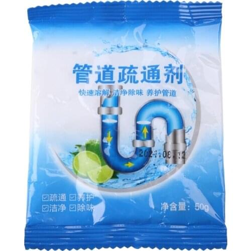 50g Sewer Unclogging Pipe Dredging Agent Kitchen Toilet Bathroom Drain Deodorant