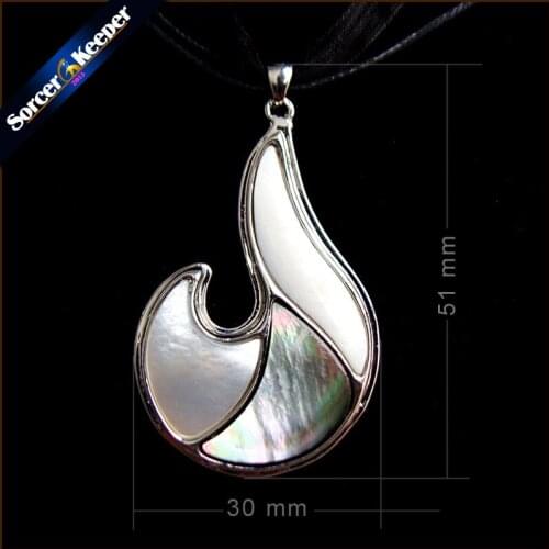 SorcerKeeper Natural Paua Abalone Shell Drops Necklace Pendants Jewelry New Fashion Bijoux Women Leather Chain Necklaces SKA07
