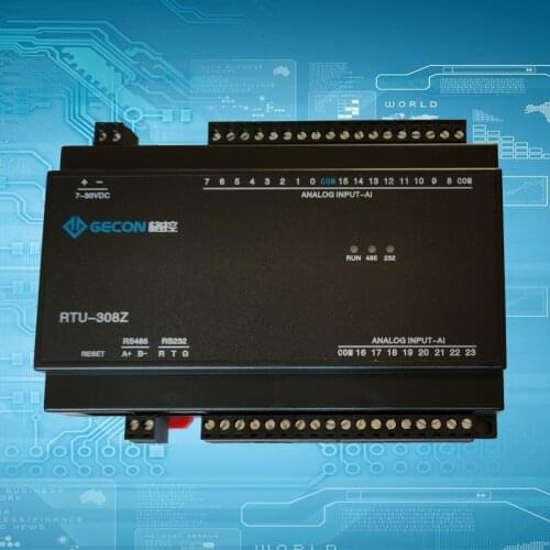 24 Channels AI Analog 0-20mA 0-10V Acquisition Modbus IO Module Modbus RTU Model 308Z